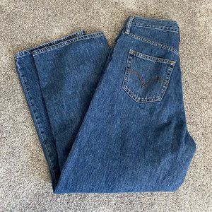 Dark Wash Levi's High-Waisted Straight Jean